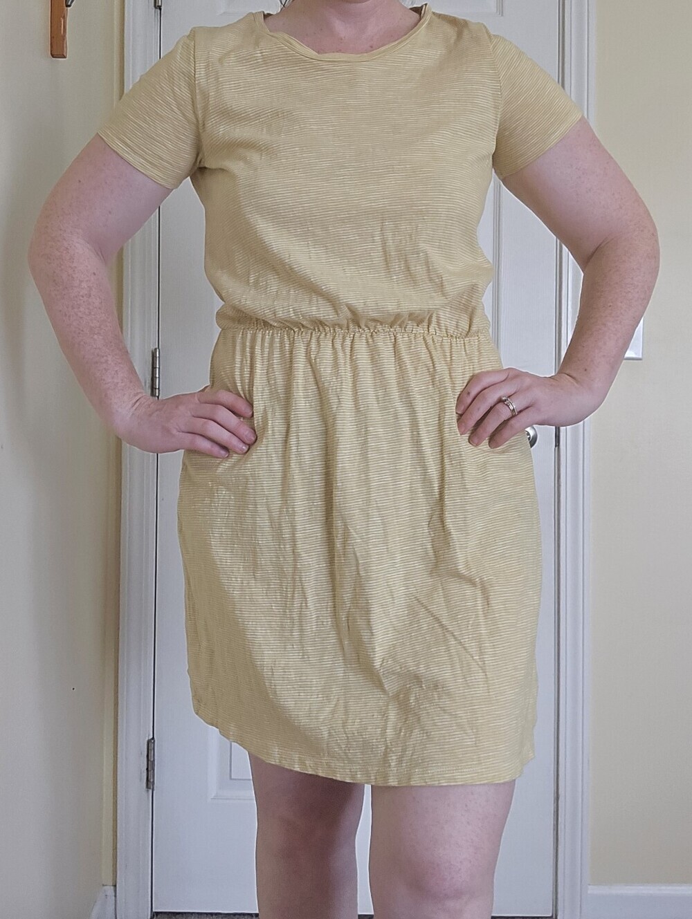 Casual Short Sleeve Yellow Women’s Dress